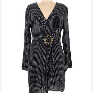 Topshop Navy and White Polka Dot Dress Size 6
